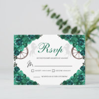 Tarjeta RSVP de Quinceanera Occidental para Rosas 