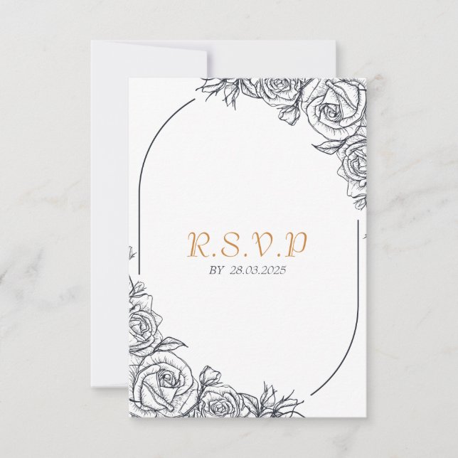 Tarjeta RSVP de Regency Wedding Regal (Anverso)