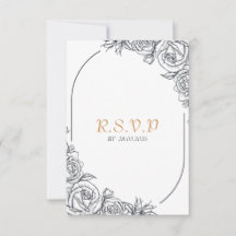 Tarjeta RSVP de Regency Wedding Regal