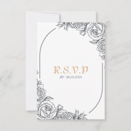 Tarjeta RSVP de Regency Wedding Regal