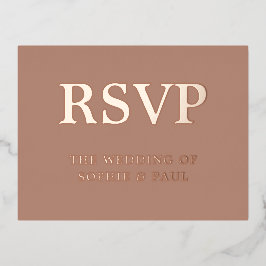 Tarjeta RSVP de Relieve metalizado Clásico de Elec