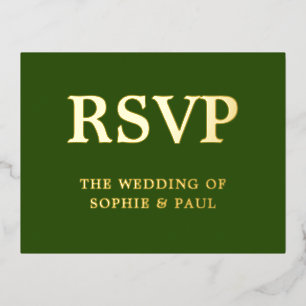 Tarjeta RSVP de Relieve metalizado Clásico de Elec