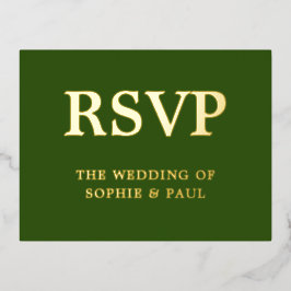 Tarjeta RSVP de Relieve metalizado Clásico de Elec