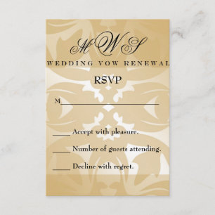 Tarjeta RSVP de renovación de voto de matrimonio d