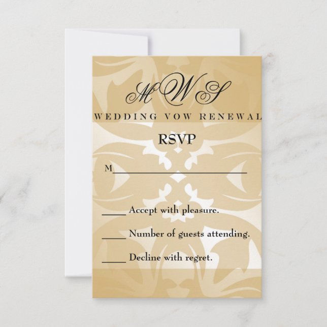 Tarjeta RSVP de renovación de voto de matrimonio d (Anverso)