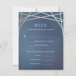 Tarjeta RSVP de respuesta a invitación de boda opa