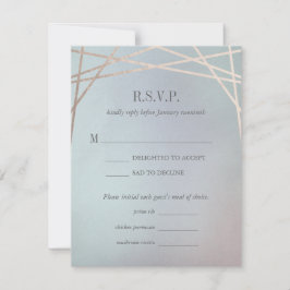 Tarjeta RSVP de respuesta a invitación de boda opa