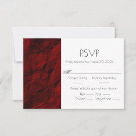 Tarjeta RSVP de respuesta a la boda elegante de Bo