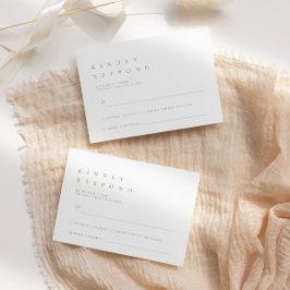 Tarjeta RSVP de respuesta amable a tipografía ultr