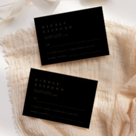 Tarjeta RSVP de respuesta amable a tipografía ultr