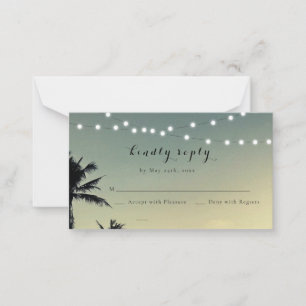 Tarjeta RSVP de respuesta Boda de las luces de cad