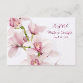 Tarjeta RSVP de respuesta de Boda de orquídeas ros