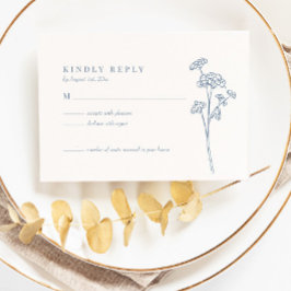 Tarjeta RSVP de respuesta de Boda de Wildflower Pe