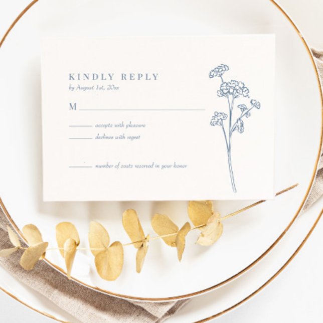 Tarjeta RSVP de respuesta de Boda de Wildflower Pe (Subido por el creador)