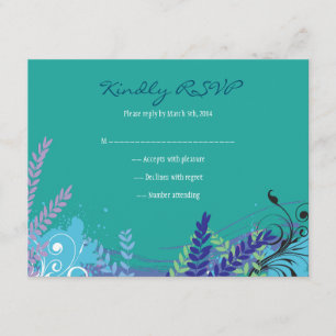 Tarjeta RSVP de respuesta de la estrella de la FLO