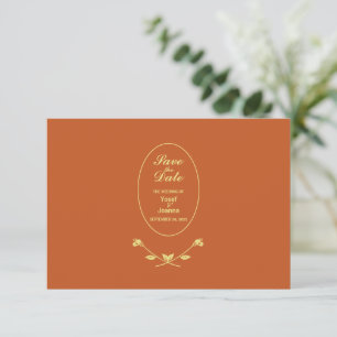 Tarjeta RSVP de respuesta de Rosa de Terracotta