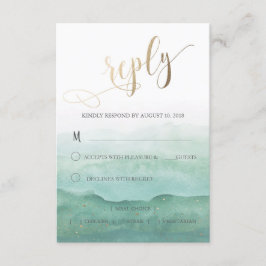 Tarjeta RSVP de respuesta del boda