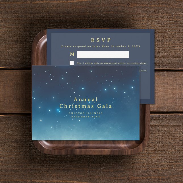 Tarjeta RSVP de respuesta navideña de navidades (Christmas Holiday Response RSVP Card (front and back))