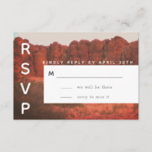 Tarjeta RSVP de Rocas Desiertas