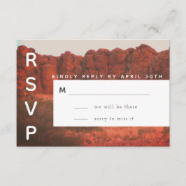 Tarjeta RSVP de Rocas Desiertas
