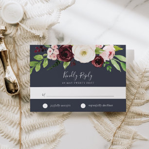 Tarjeta RSVP de Romance de Medianoche