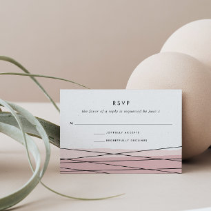 Tarjeta RSVP de Rubor de lineación