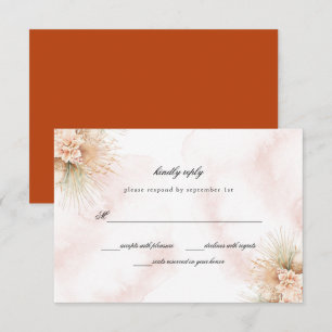 Tarjeta RSVP de Rubor y matrimonio asqueroso de pa