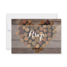 Tarjeta RSVP de Rustic Wine Cork