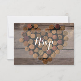 Tarjeta RSVP de Rustic Wine Cork