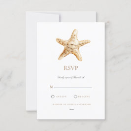 Tarjeta RSVP de Shell Tropical Beach Ocean