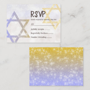 Tarjeta RSVP de Shimmery Stars