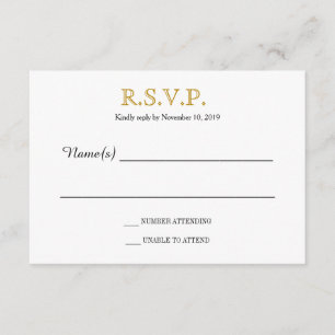 Tarjeta RSVP de Silhouettes simple