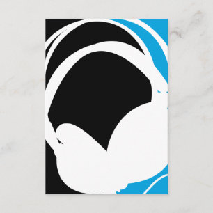 Tarjeta RSVP de silueta de auriculares