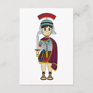 Tarjeta RSVP de Soldado Romano Cute