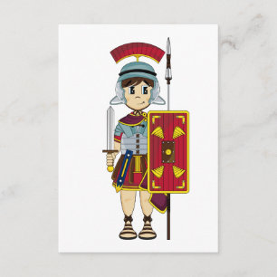 Tarjeta RSVP de Soldado Romano Cute