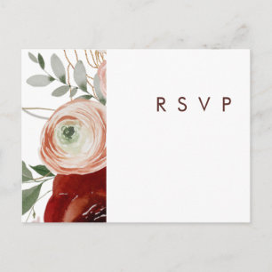 Tarjeta RSVP de solicitud de Canción Blanca Floral