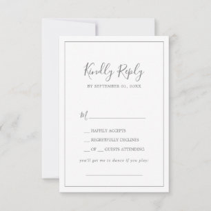 Tarjeta RSVP de solicitud de canción de Boda plate