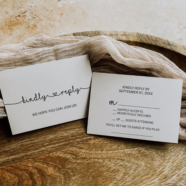 Tarjeta RSVP de solicitud de canción de Love Heart (Subido por el creador)