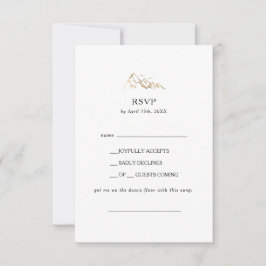 Tarjeta RSVP de solicitud de Canción de Montaña Ve