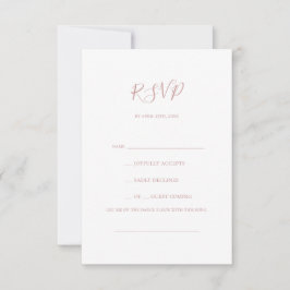 Tarjeta RSVP de Solicitud de Canción de Oro Rosa S