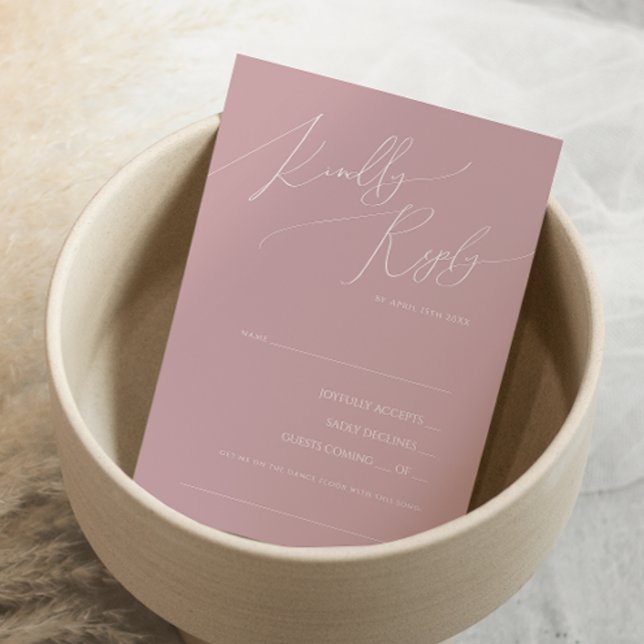 Tarjeta RSVP de solicitud de canción de Rosa de gu (Subido por el creador)