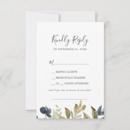 Tarjeta RSVP de solicitud de canción de vegetación