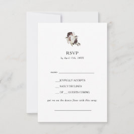 Tarjeta RSVP de solicitud de canción floral del Bo