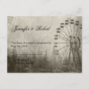 Tarjeta RSVP de Sombrero superior del Carnaval de 