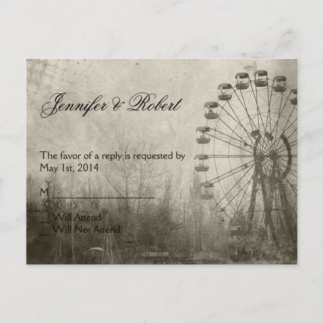 Tarjeta RSVP de Sombrero superior del Carnaval de  (Anverso)