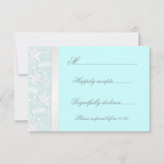 Tarjeta RSVP de Starfish and Seashells Beach Weddi