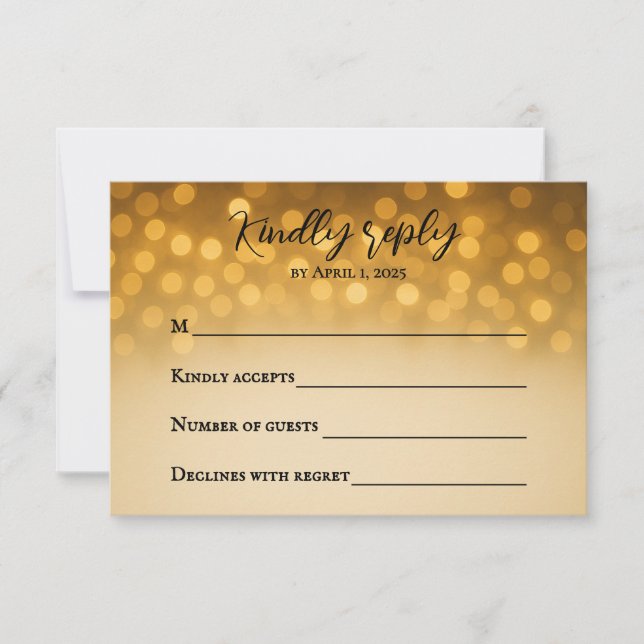 Tarjeta RSVP de Starlight Vow Wedding (Anverso)