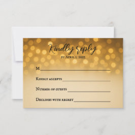 Tarjeta RSVP de Starlight Vow Wedding