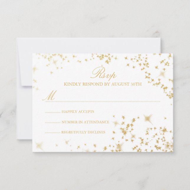 Tarjeta RSVP de Starry Nights (Anverso)