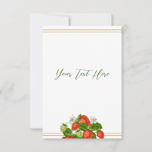 Tarjeta RSVP de Strawberry Shortcake (Anverso)